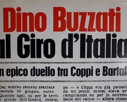 Spettacolo Dino Buzzati al Giro d'Italia